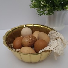 Vintage Scalloped Flower Brass