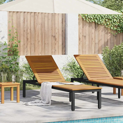 Walplus sun lounger black - sun,