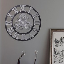 Silver Industrial Gear Wall
