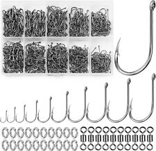 630Pcs  FISHING EYED HOOKS