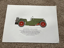large vintage colour print of a 1933 singer 1.1/2 litre " le mans "
