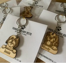 Personalised Pet Keyrings " Dogs, Cats, Rabbits " handmade in Cornwall