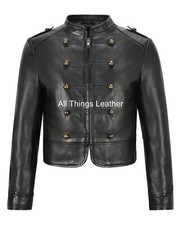 Ladies Real Leather Studded