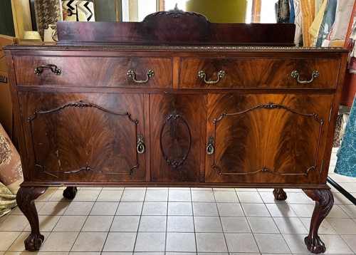Edwardian carved mahogany