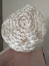Vintage Cream Knitted Women's Hat 60s?  New
