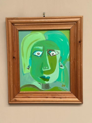 Oil contemporary panel - on,