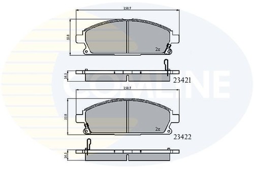 Comline front brake pad - comline,