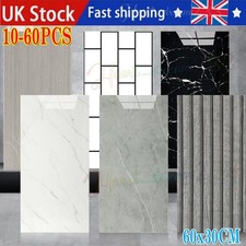 10-60X Self-Adhesive Marble PVC Cladding Wall Panels for Kitchen Bathroom Toilet