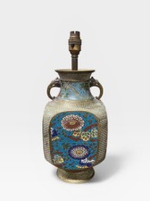 Chinese cloisonné enamel vase - enamel,