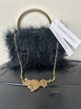 Alessia Ostrich Feather Clutch