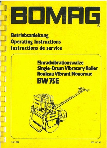 Bomag single drum vibrating - bomag,