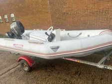 4M Valiant H-400 Rib Boat Jockey Console 30HP 4 Stroke Tohatsu Outboard Trailer