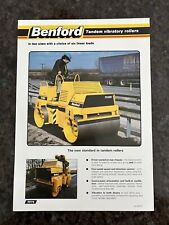 Benford TV120 Drum roller leaflet 1980’s construction civils digger 