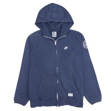 Nike 90's Swoosh Full Zip Up Hoodie XLarge Navy Blue