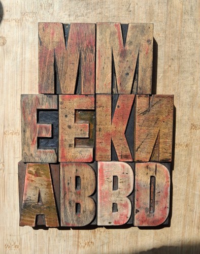 Vintage wooden letterpress - wooden,
