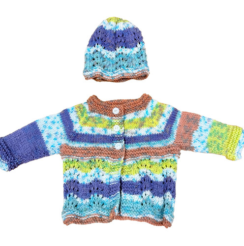 Hand knitted multicolour - hand,