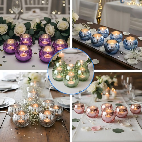 6pcs glass metallic glitter - glass,