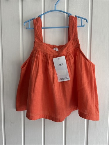 Girls floaty summer crop - m&s,