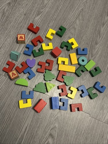 Wooden toy bricks - wooden, pieces