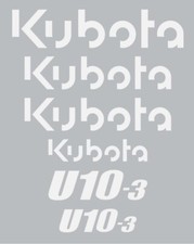 Kubota Digger U10-3 Sticker Decal Set