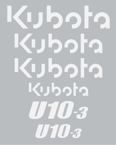 Kubota digger u10 sticker - u10-3,