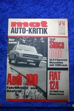 Mot 25/68 Fiat 124 Simca 1000