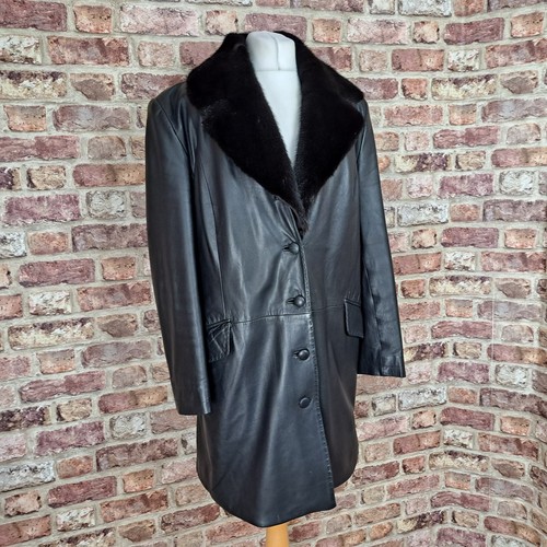 Saga ibanez leather coat black - ibanez,