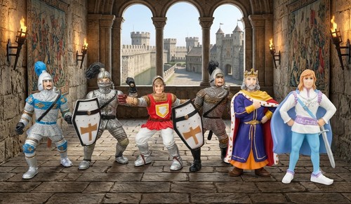 Medieval knights king elc - medieval,