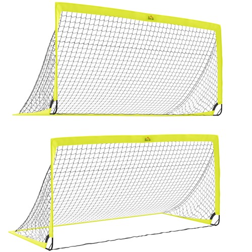 Homcom two football - two, nets