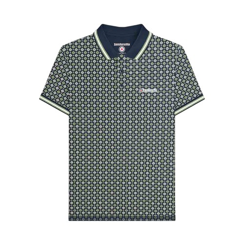 Lambretta mens geometric polo - lambretta,