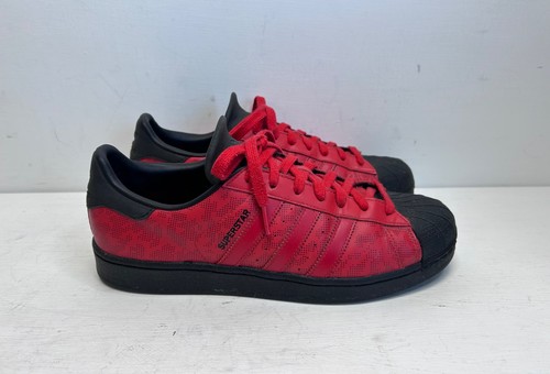 Adidas superstar red - red, leather
