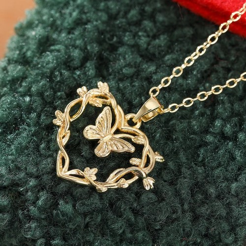 18k gold butterfly heart - 18k,