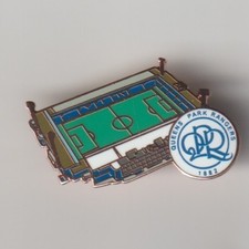 QUEENS PARK RANGERS F.C.  Club Crested Ground Enamel Badge FREE POST UK
