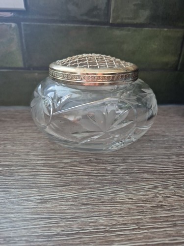 Vintage glass crystal - glass, rose
