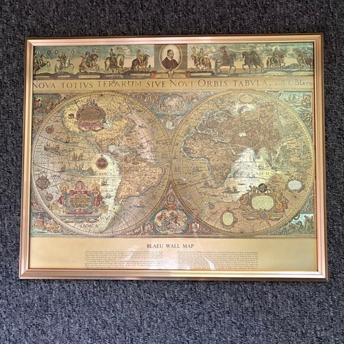Blaeu wall map - blaeu, world