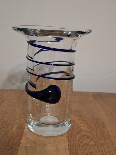 Vintage hand blown glass vase - hand,