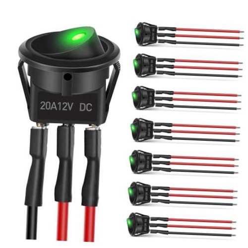 8pcs round rocker switches - rocker,