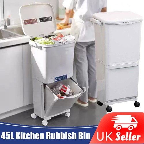 Kitchen rubbish 45l waste bin - kitchen,
