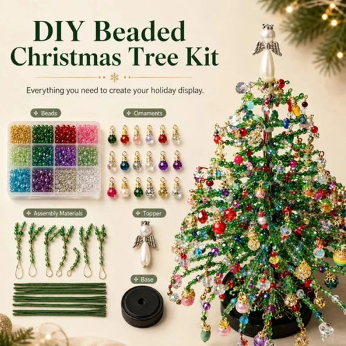Beaded christmas tree kit diy - beaded,