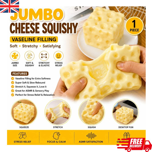 Jumbo cheese squishy - squishy, vaseline