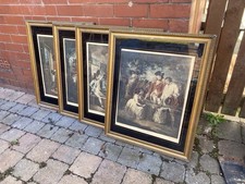 Set Of 4 Antique Gold Gilt Style Matching Picture Painting Frames 