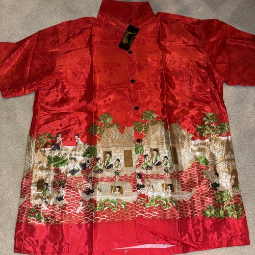 Thai silk men - silk, village