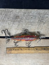 Vintage Antique Wood Fishing