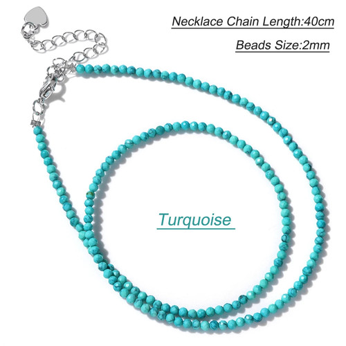 Natural crystal bead necklace - bead,
