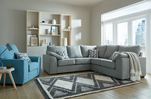 Grey modern high - l, shape