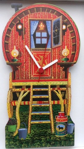 Wooden wall clock shape of - clock,