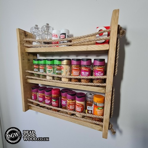 Rustic spice rack wall mounted - rustic,