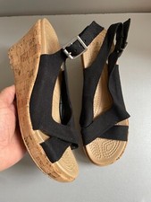 Crocs A-Leigh Black Linen Wrap