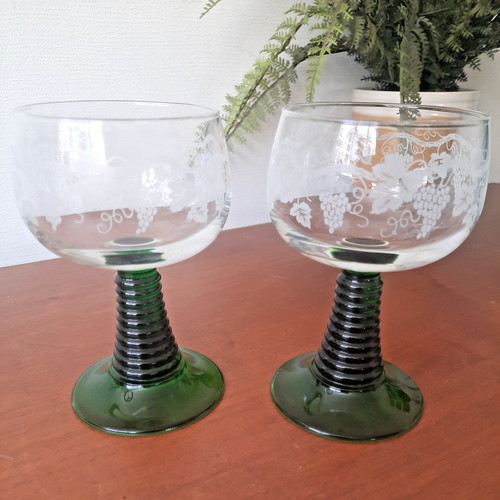 Vtg luminarc france green - luminarc,
