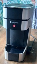 Hotpoint Illy Coffee Machine  black  works fine but missing overflow tray.